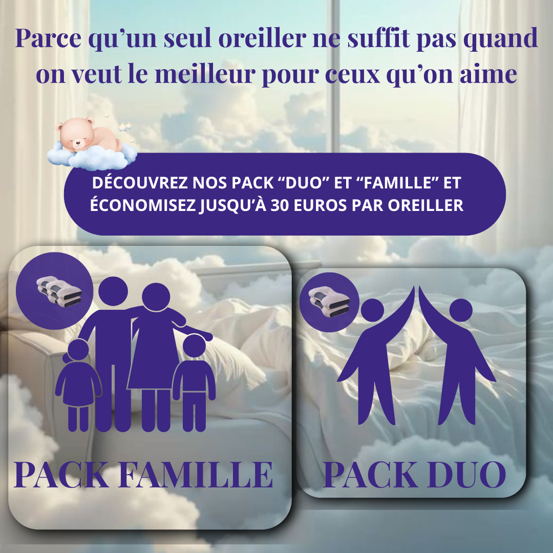 Oreiller mémoire de forme aux fibres naturelles de soja