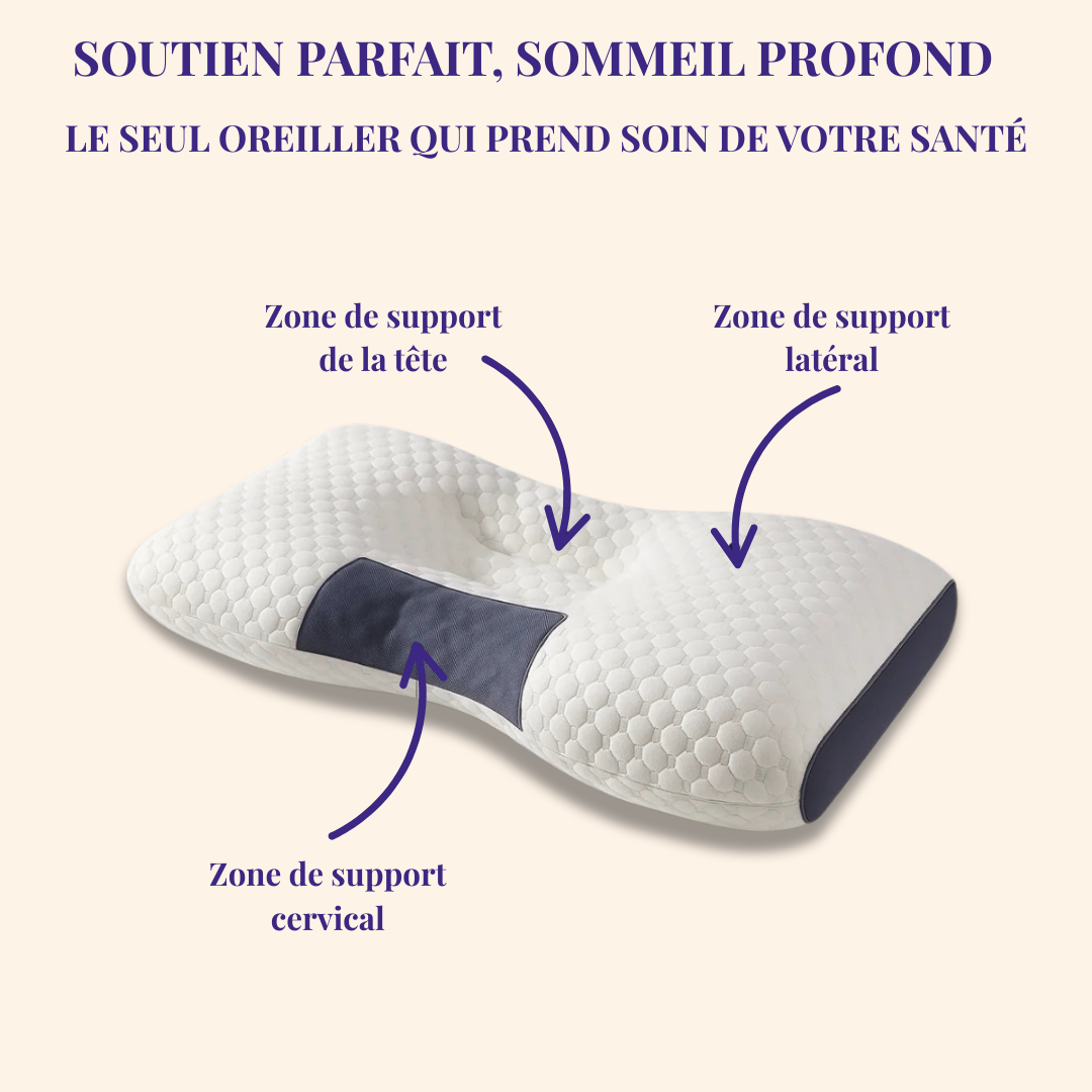 Oreiller mémoire de forme aux fibres naturelles de soja